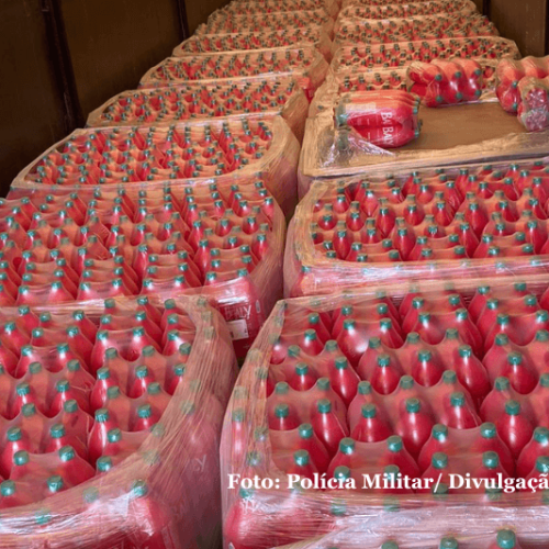 Polícia Militar de Itapoá recupera caminhão e carga de energéticos roubados no Paraná