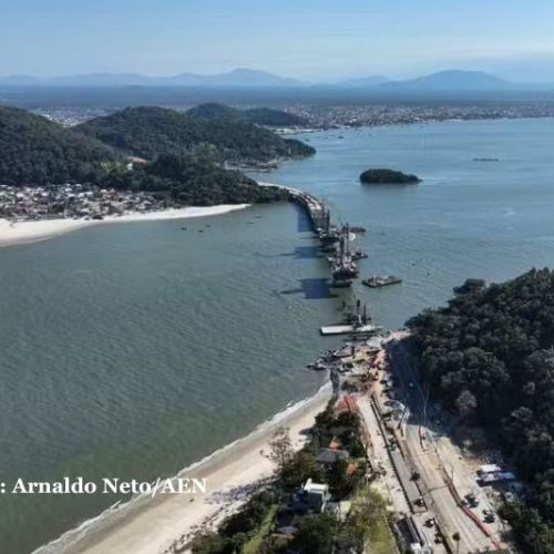 Ponte de Guaratuba alcança 75% de execução e entra na reta final das obras