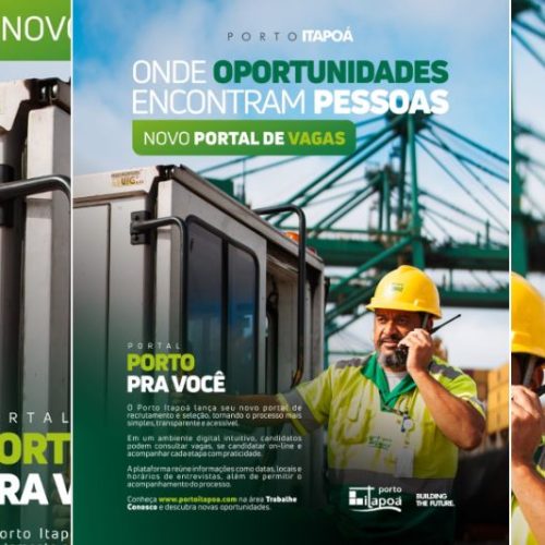 Porto Itapoá está com 250 vagas em aberto para auxiliar, operador e manutenção, além de outras oportunidades no setor operacional e administrativo