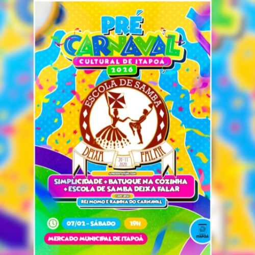 Pré-Carnaval Cultural 2026 promete noite de música, samba e celebração em Itapoá