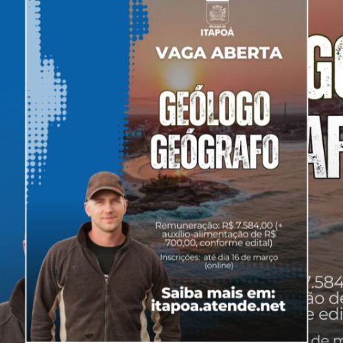 Prefeitura de Itapoá abre processo seletivo para geólogo e geógrafo