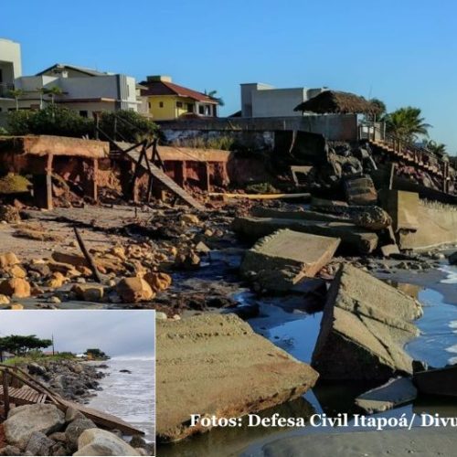 Prefeitura de Itapoá decreta situação de emergência após erosão costeira