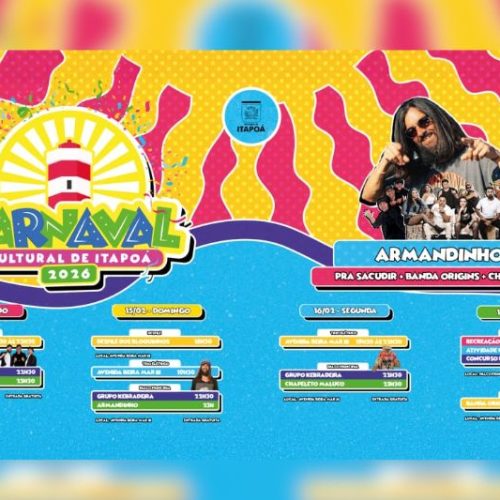 Prefeitura de Itapoá lança programação oficial do Carnaval Cultural 2026