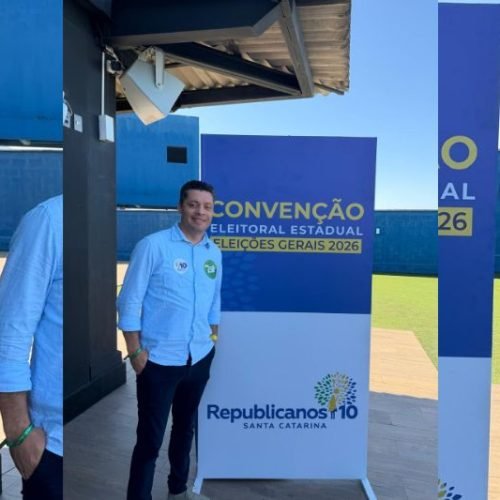 Republicanos de Itapoá participa de convenção estadual que oficializa apoio à reeleição de Jorginho Mello