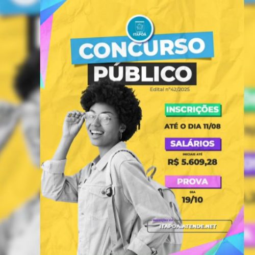 Prefeitura de Itapoá abre concurso público com vagas em diversas áreas e salários a partir de R$ 2,5 mil
